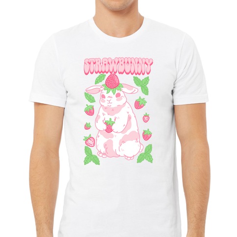 Strawberry Bunny Ruffle T-shirt Kawaii Top Strawbunny