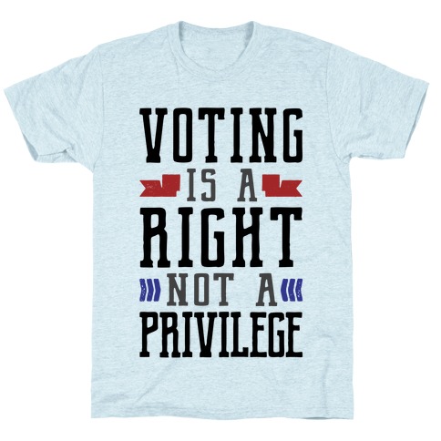 Voting Is A Right Not A Privilege T-Shirt