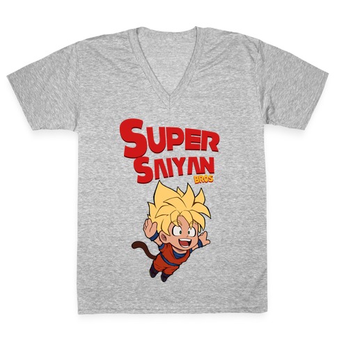 Super Saiyan Bros V-Neck Tee Shirt