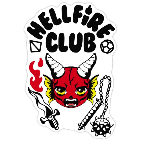 Kawaii Hellfire Club Die Cut Sticker