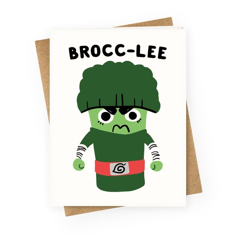 Brocc-Lee - Rock Lee Greeting Card