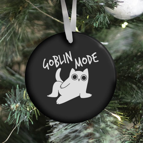 Goblin Mode Cat Ornament
