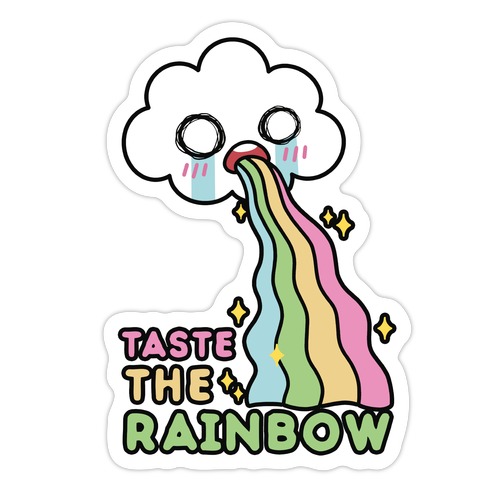 Taste The Rainbow Die Cut Sticker