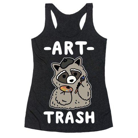 Art Trash Raccoon Racerback Tank Top