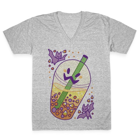 Toil and Trouble Bubble Tea V-Neck Tee Shirt