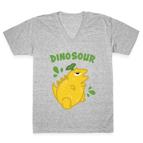Dinosour (Lemon) V-Neck Tee Shirt