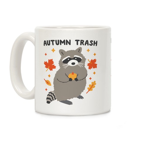 Autumn Trash Raccoon Coffee Mug