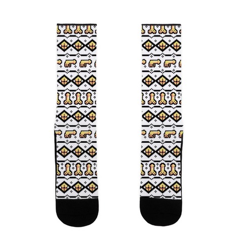 Dicks and Butts Ugly Sweater Pattern Sock