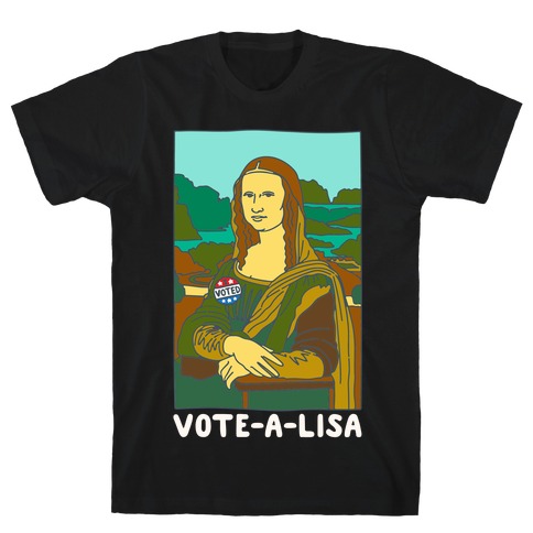 Vote-A-Lisa White Print T-Shirt