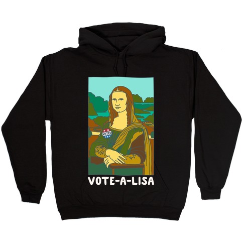Vote-A-Lisa White Print Hooded Sweatshirt