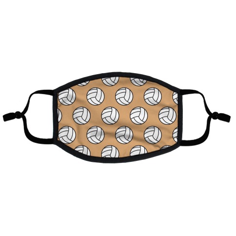 Volleyball Pattern Flat Face Mask