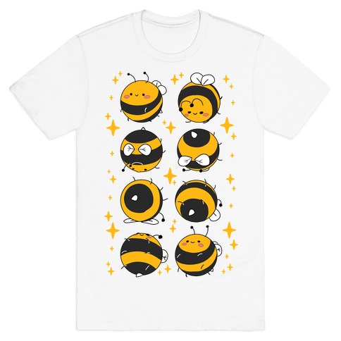 Rolling Bee Pattern T-Shirt