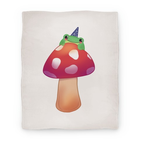 Magic Mushroom Frog Blanket