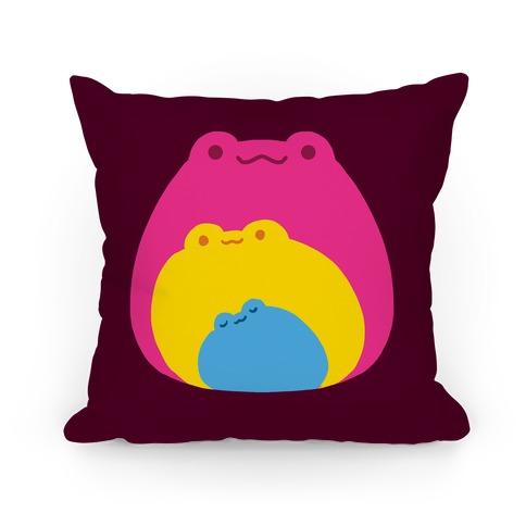 Frogs In Frogs In Frogs Pansexual Pride Pillow