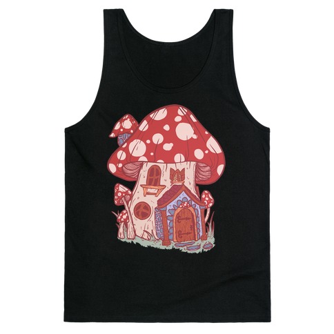 Fairy Mushroom House Pattern Tank Top