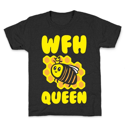 WFH Queen White Print Kids T-Shirt