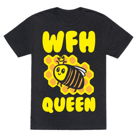 WFH Queen White Print T-Shirt