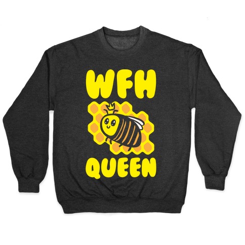 WFH Queen White Print Pullover