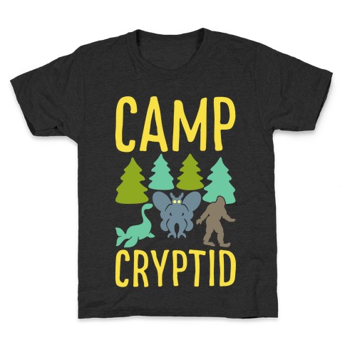 Camp Cryptid White Print Kids T-Shirt
