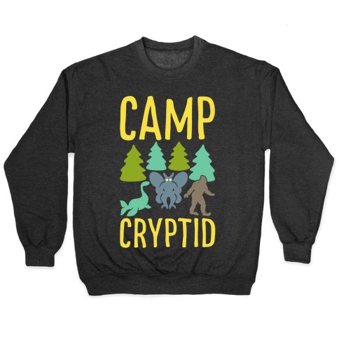 Camp Cryptid White Print Pullover