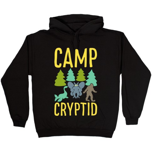 Camp Cryptid White Print Hooded Sweatshirt