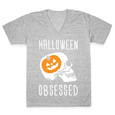 Halloween Obsessed V-Neck Tee Shirt