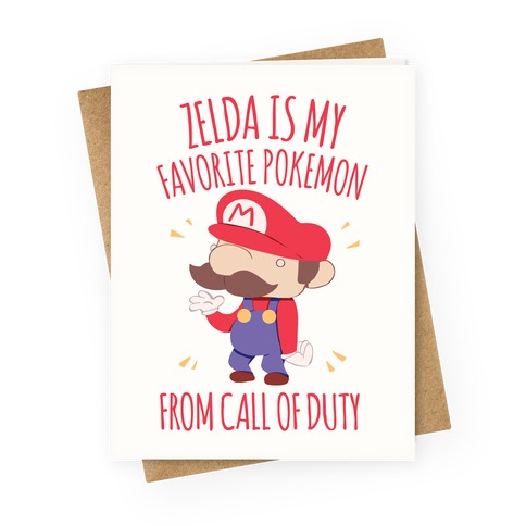 Zelda Is My Favorite Pokemon Greeting Card