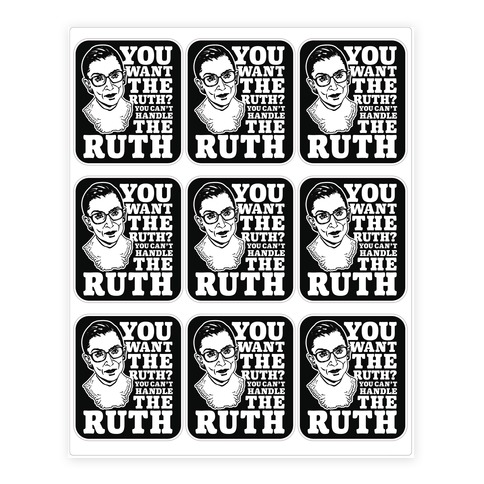 You Want the Ruth? You Can't Handle the Ruth Stickers and Decal Sheet