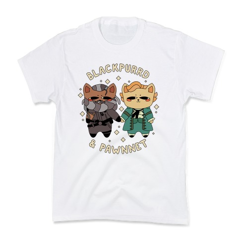 Blackpurrd & Pawnnet (Cat Blackbeard & Cat Bonnet) Kids T-Shirt