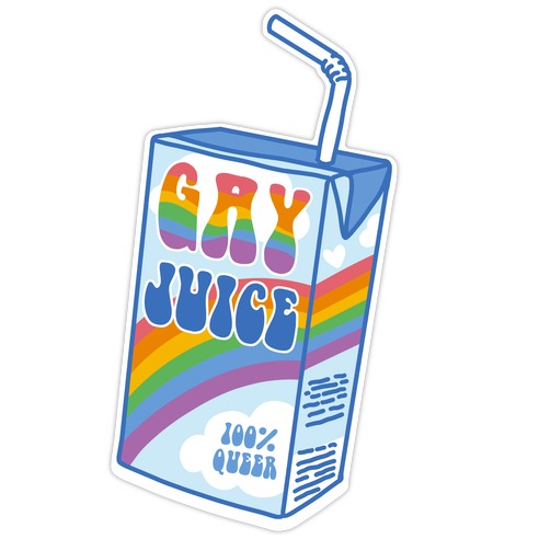 Gay Juice Juice Box Die Cut Sticker