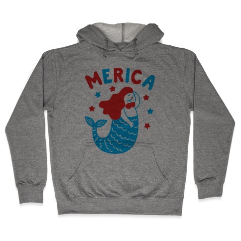 Merica Mermaid Hooded Sweatshirt