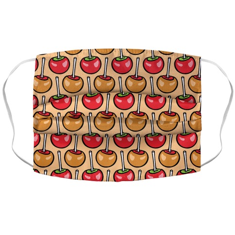 Caramel and Candy Apple Pattern Accordion Face Mask