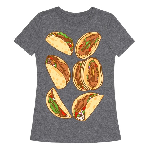 Taco Vulvas Pattern Womens T-Shirt