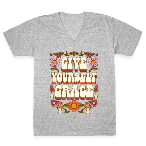 Give Yourself Grace V-Neck Tee Shirt