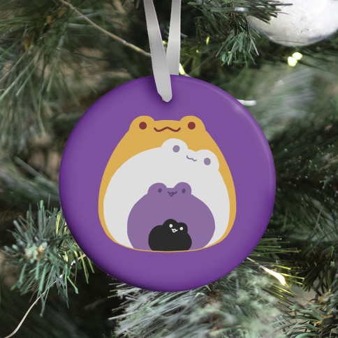 Frogs In Frogs In Frogs Nonbinary Pride Ornament