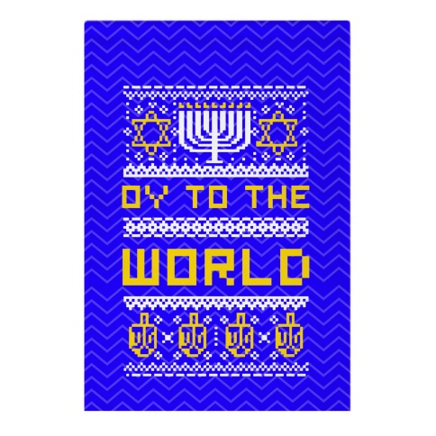 Oy To The World Ugly Sweater Garden Flag