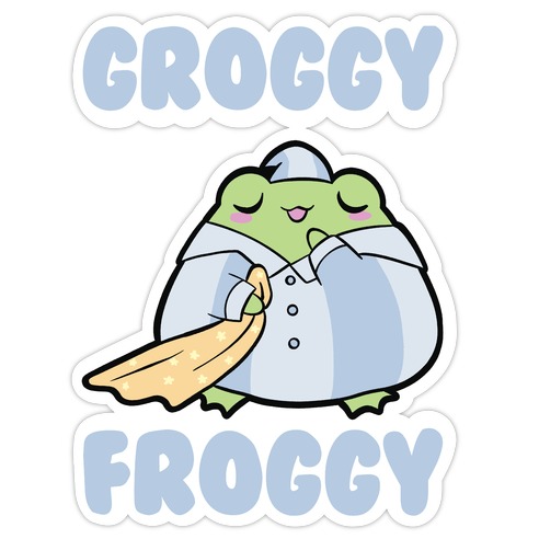 Groggy Froggy Die Cut Sticker