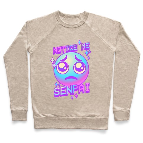 Notice Me Senpai Vaporwave Emoji Pullover