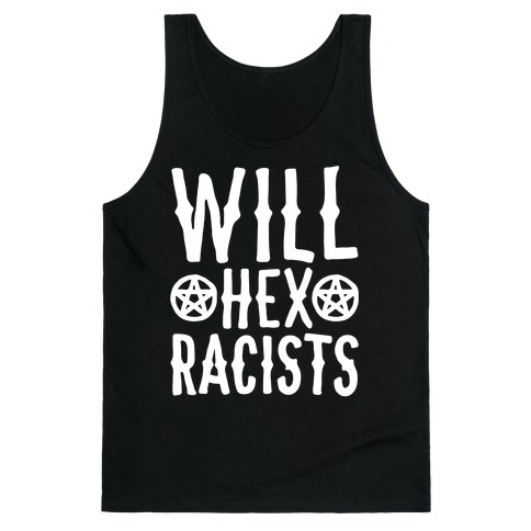 Will Hex Racists White Print Tank Top