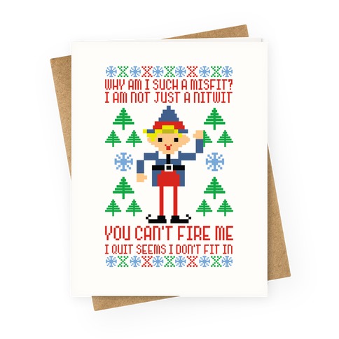 Why am I Such a Misfit I Am Not Just a Nitwit Greeting Card