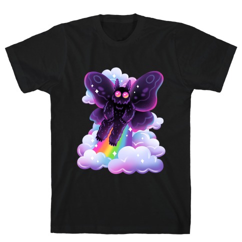 90s Neon Rainbow Mothman T-Shirt