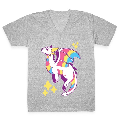 Pan Pride Dragon V-Neck Tee Shirt