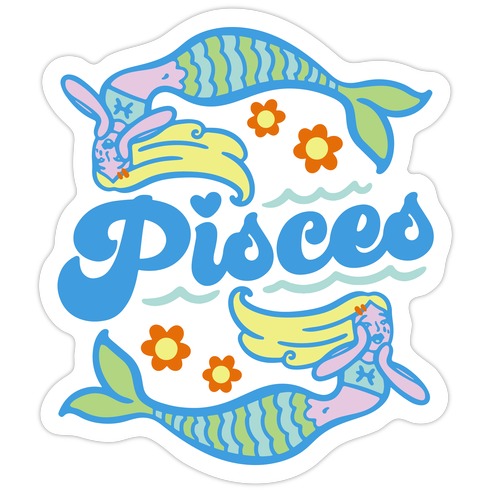 90's Aesthetic Pisces  Die Cut Sticker