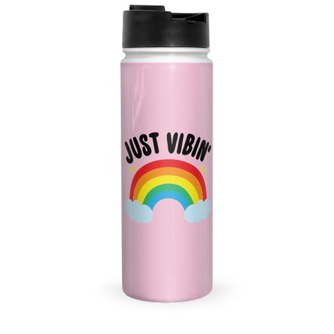 Just Vibin' Rainbow Travel Mug