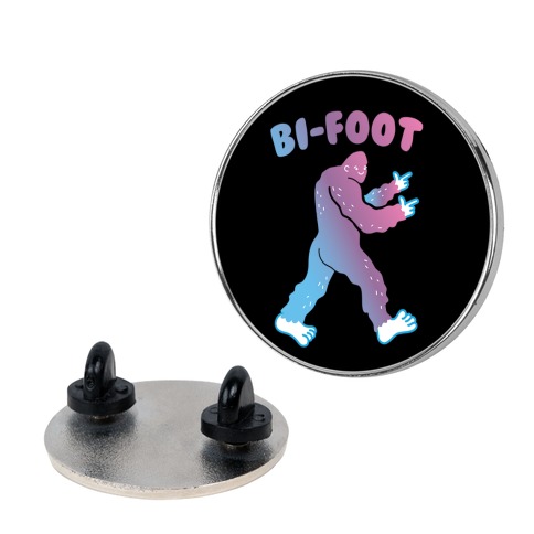 Bi-Foot Bisexual Bigfoot Pin