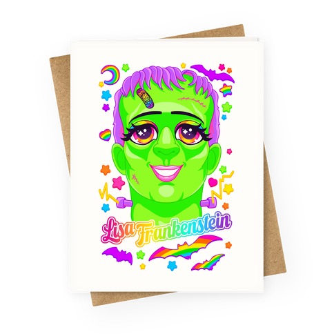Lisa Frankenstein Parody Greeting Card