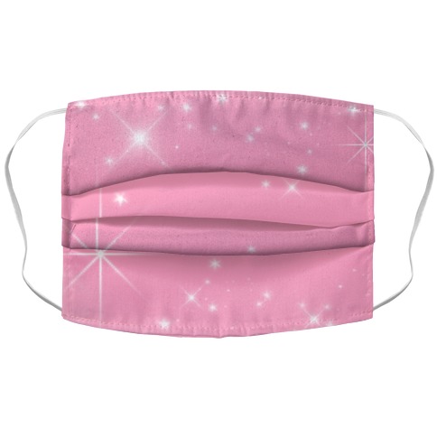 Pink Sparkle Accordion Face Mask