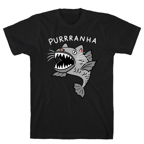 Purrranha Cat Piranha T-Shirt