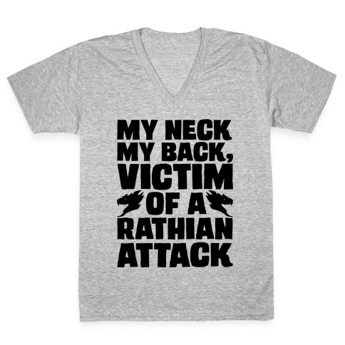 My Neck My Back Victim of A Rathian Attack Parody V-Neck Tee Shirt