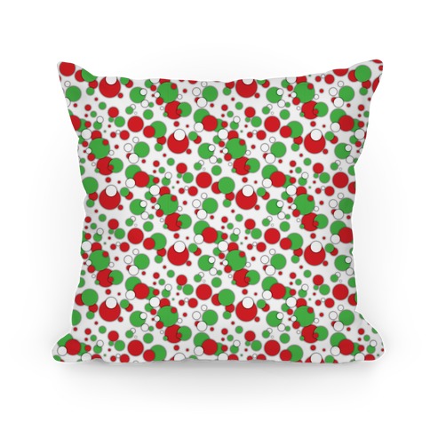 Red And Green Holiday Confetti Pillow